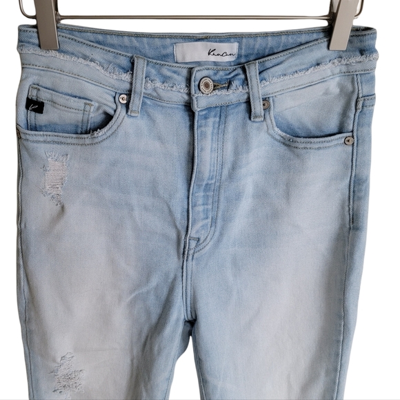 KanCan High Rise Light Wash Distressed Skinny Jeans - Picture 2 of 16